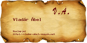 Vladár Ábel névjegykártya