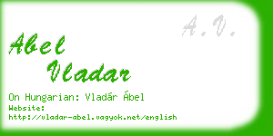 abel vladar business card