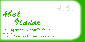 abel vladar business card